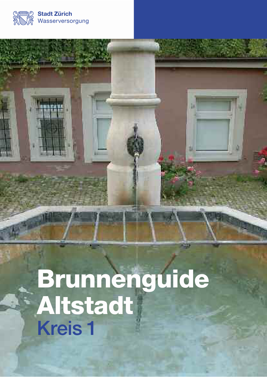 Originalcover: Brunnenguide Altstadt, Kreis 1 – Stadt Zürich, Wasserversorgung